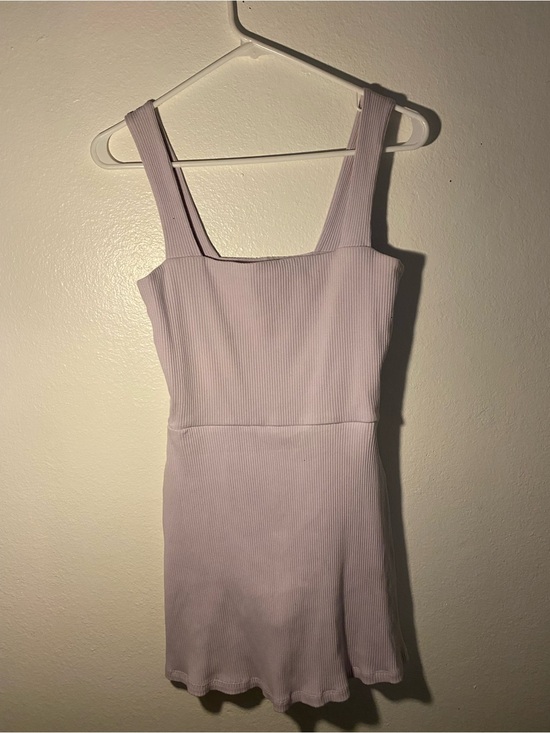 PINK Victoria's Secret Dresses & Skirts - PINK by VICTORIA'S SECRET Lavender Ribbed Tank Dress Active Romper Sz M